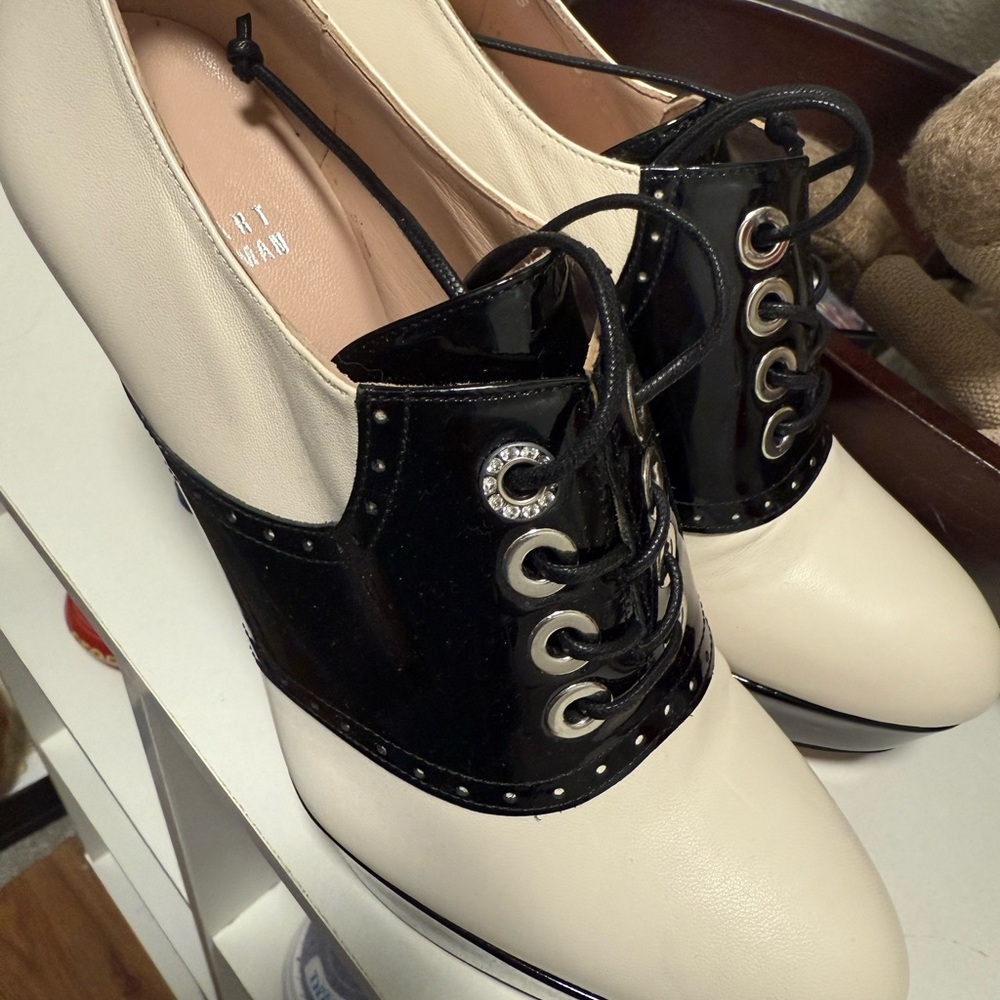 Stuart Weitzman Black and White Heels